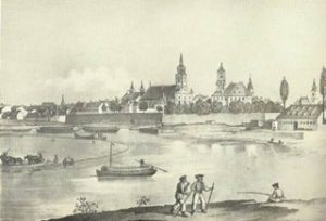 A vízmerítő hely a Mosoni Duna partján